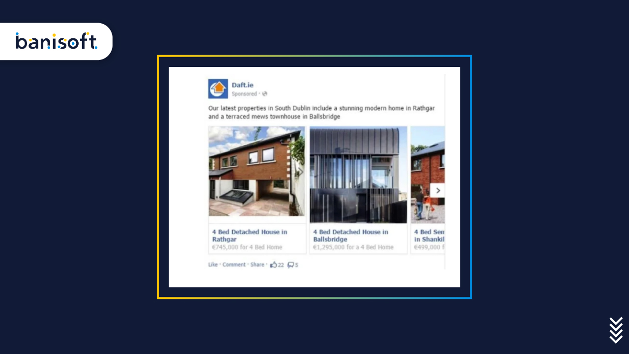 formats for realtor Facebook ads are single-image ads, video ads, and carousel posts.